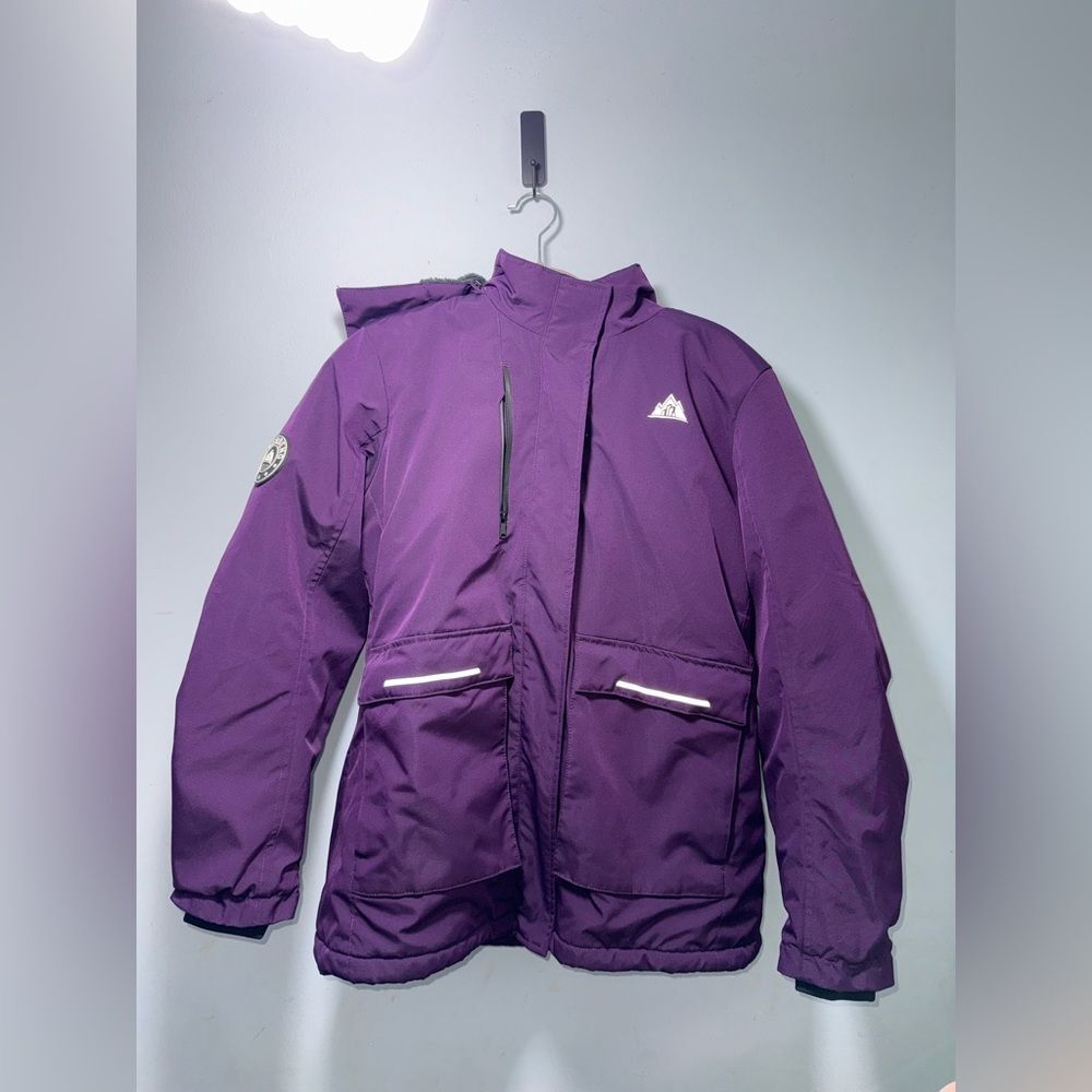 MOERDENG Women's Waterproof Winter Snow Coat Windproof Ski Jacket purple S EUC